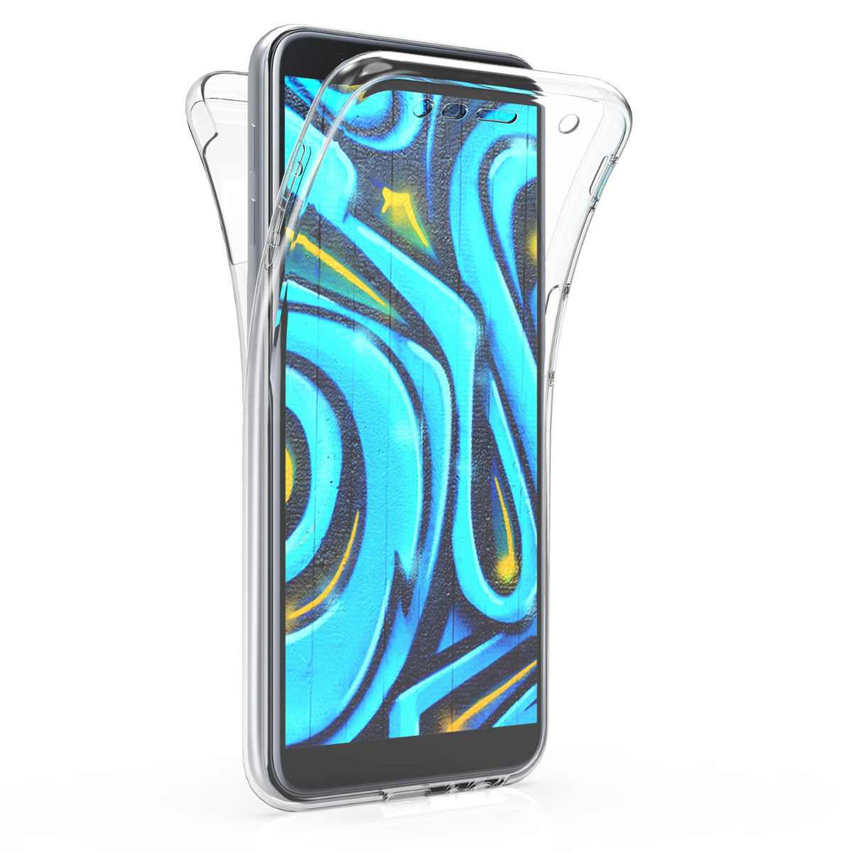 Kvalitní silikonové TPU pouzdro pro Samsung J6+ | J6 Plus DUOS - Do not Touch My Phone černé / transparentní