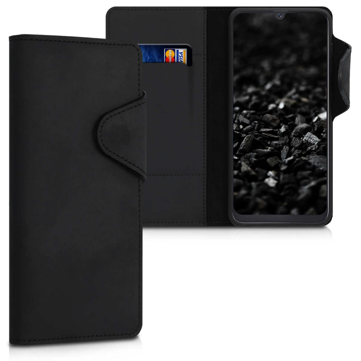 Kožené pouzdro pro Samsung A50 - černé