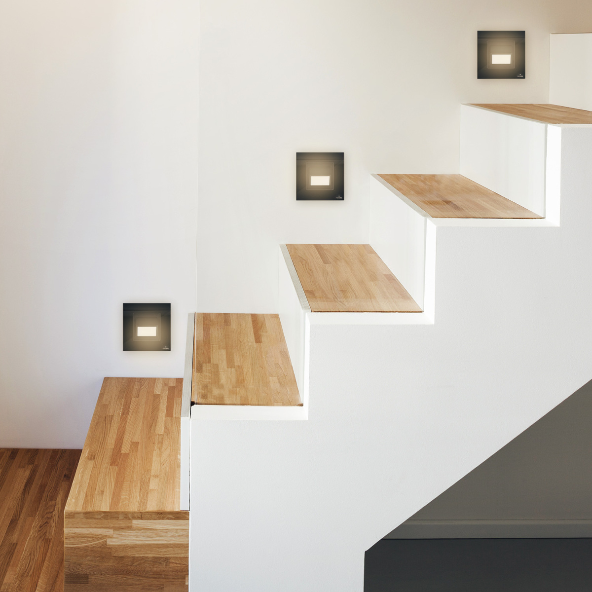 Moderna luz LED para escalera o pasillo - Foco empotrable para pared | eBay