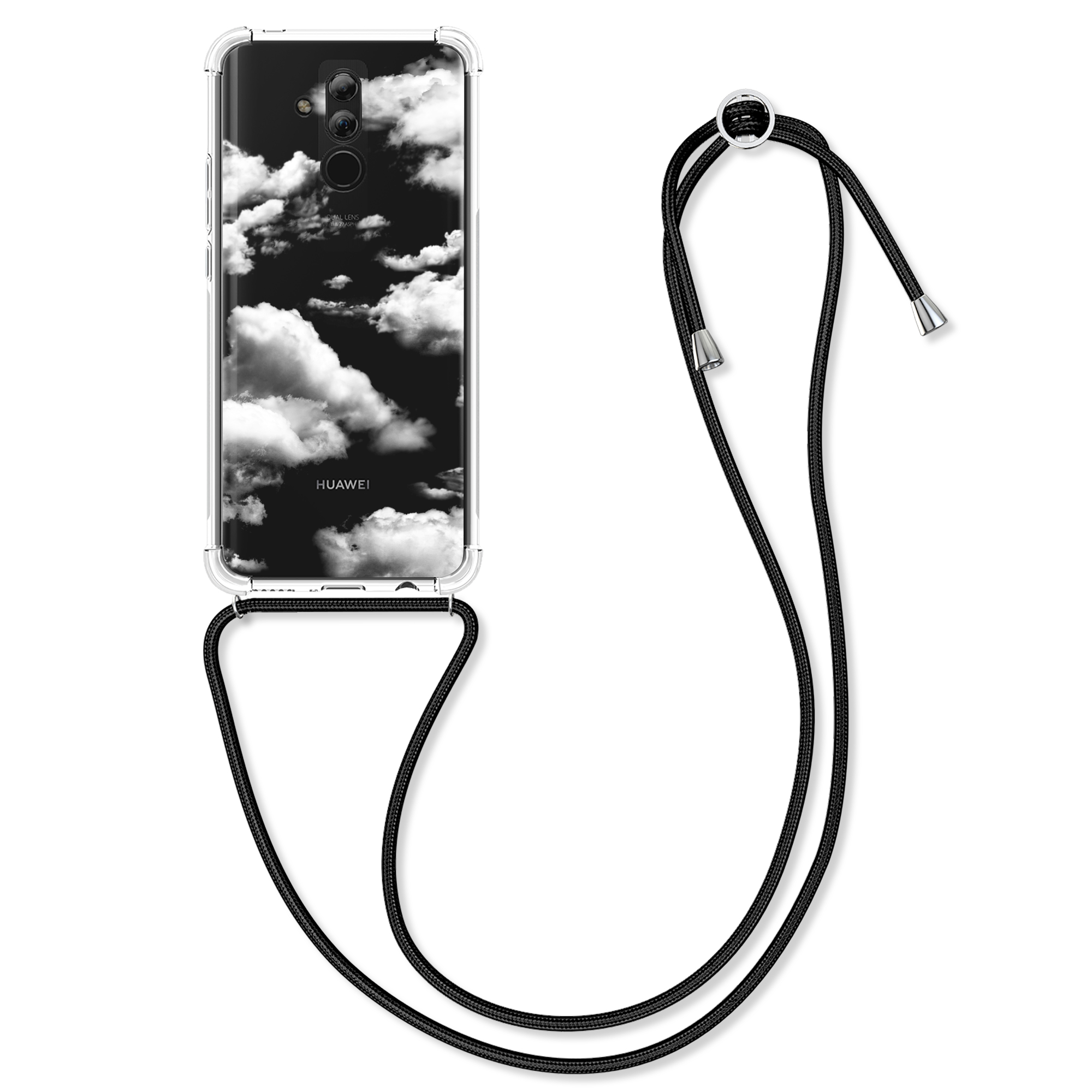 Pouzdro pro Huawei Mate 20 Lite - Hromada mraků Bílá / průhledná