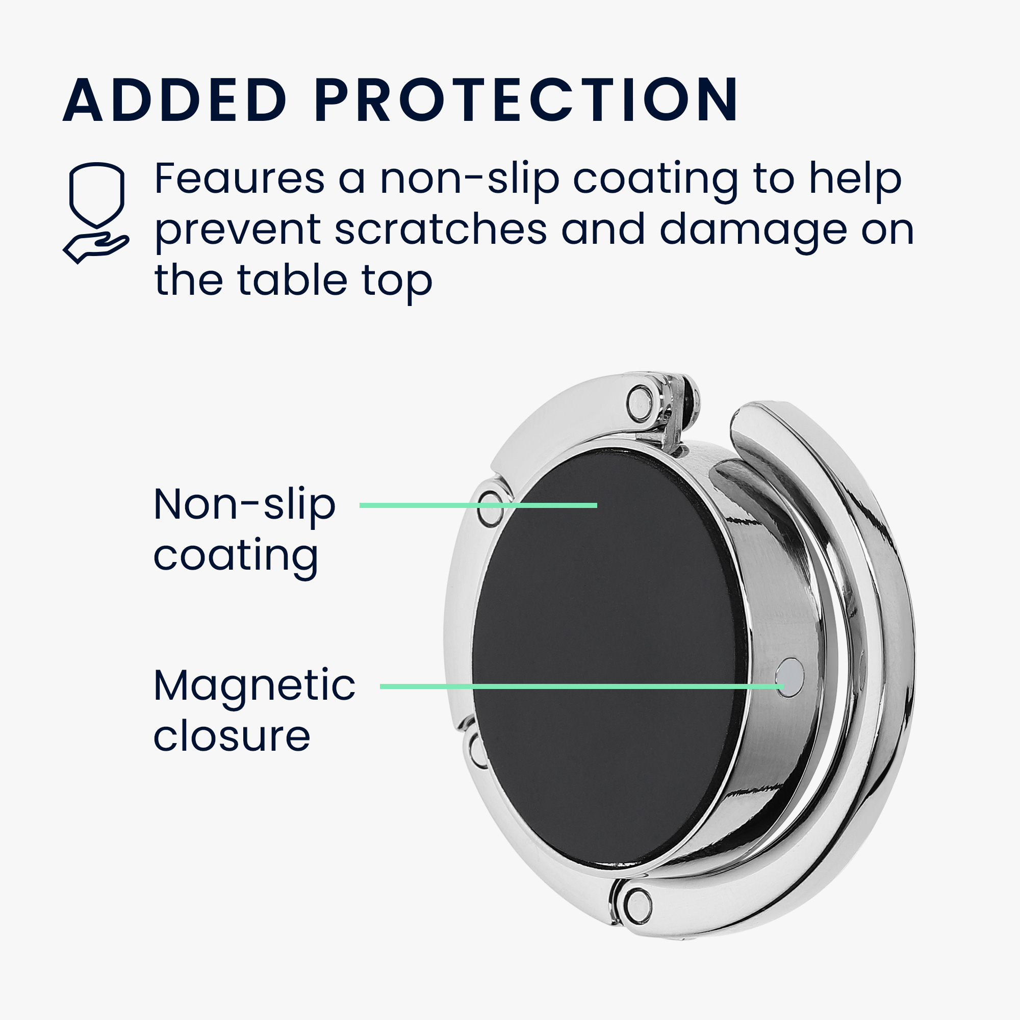 Set of 2 Handbag Hooks for Tables Folding Purse Hook Hanger Bag