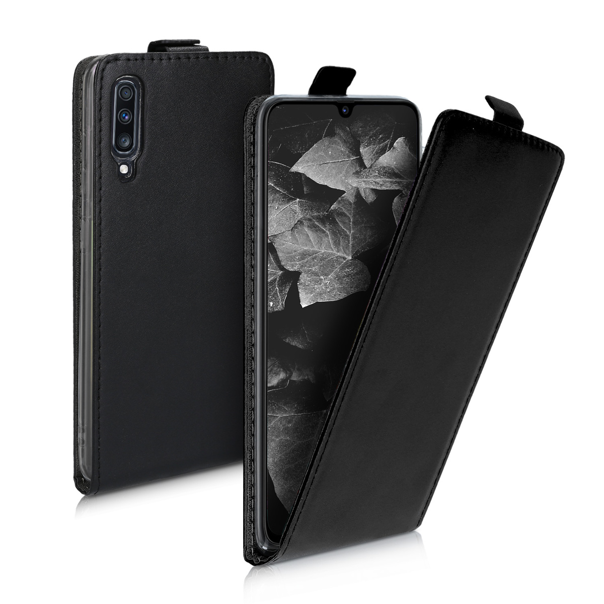 Kožené pouzdro pro Samsung A70 - černé