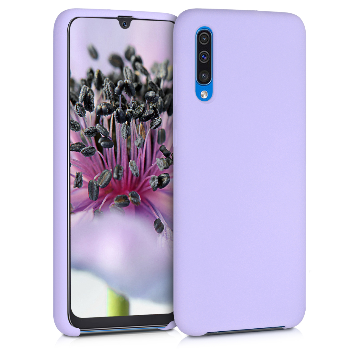 Kvalitní silikonové TPU pouzdro pro Samsung A50 - levandulové fialové
