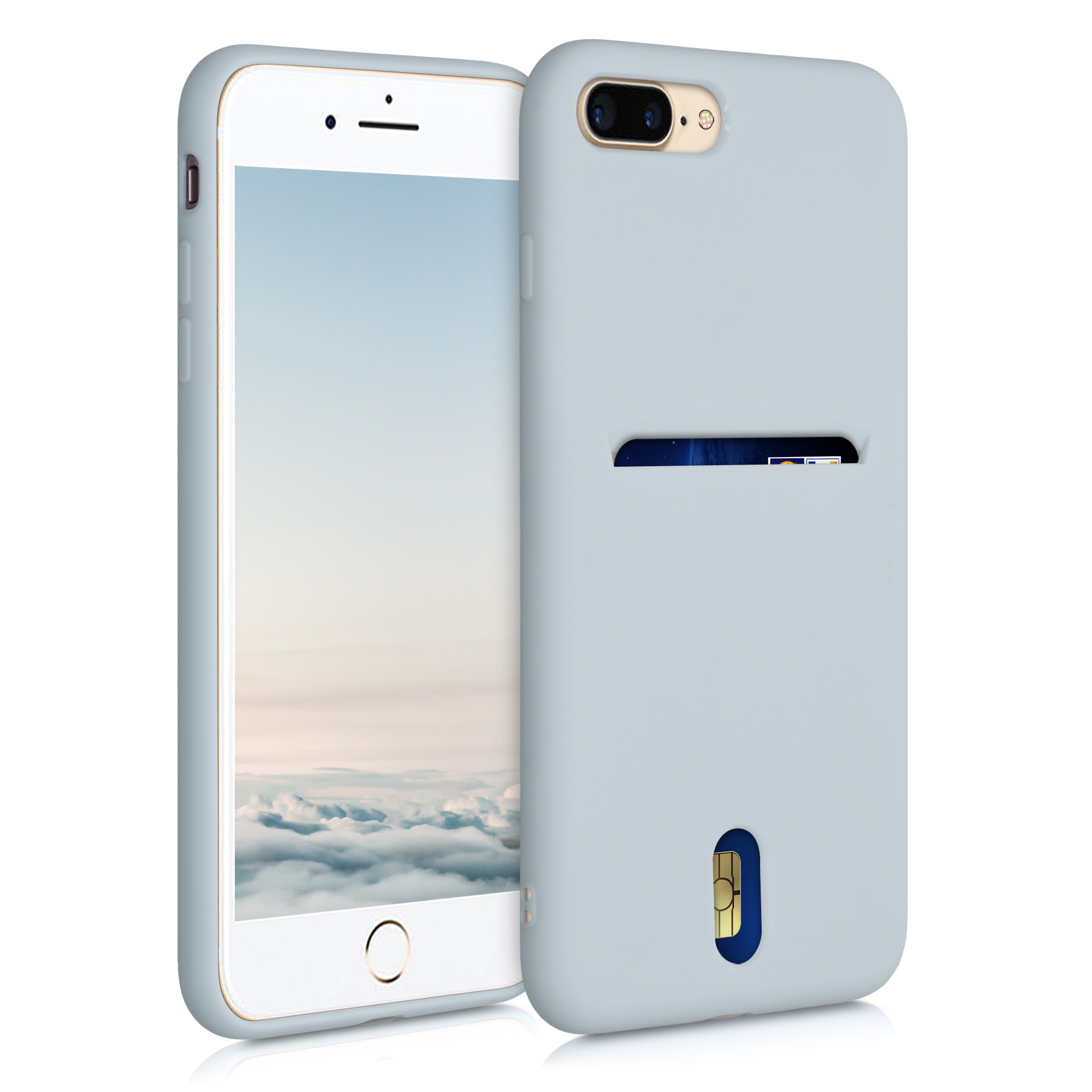 Kvalitní silikonové TPU pouzdro pro Apple iPhone 7 Plus / 8  - Světle šedá Matte