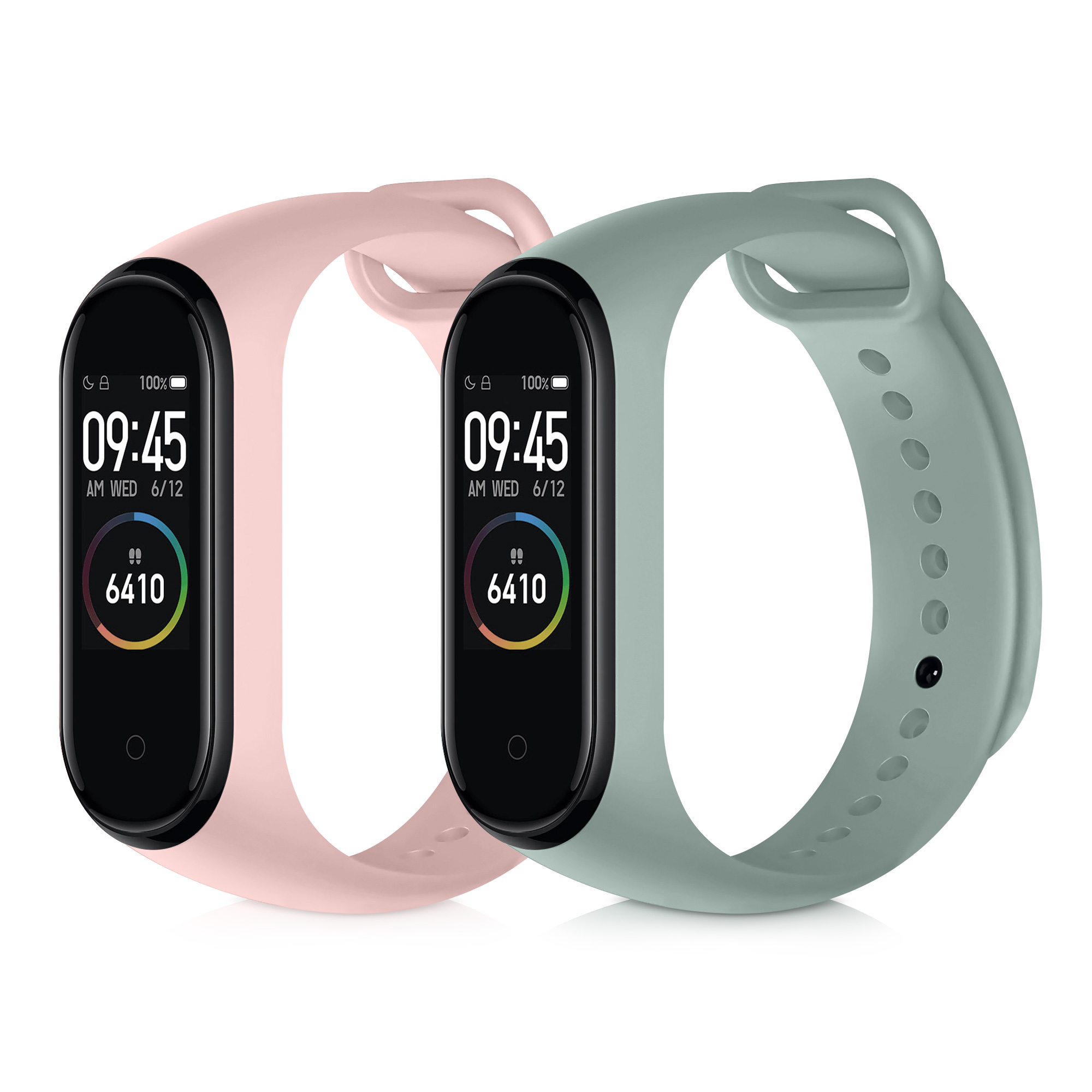 Řemínky na hodinky pro Xiaomi Mi Band 4 - Béžová / světle olivově zelená