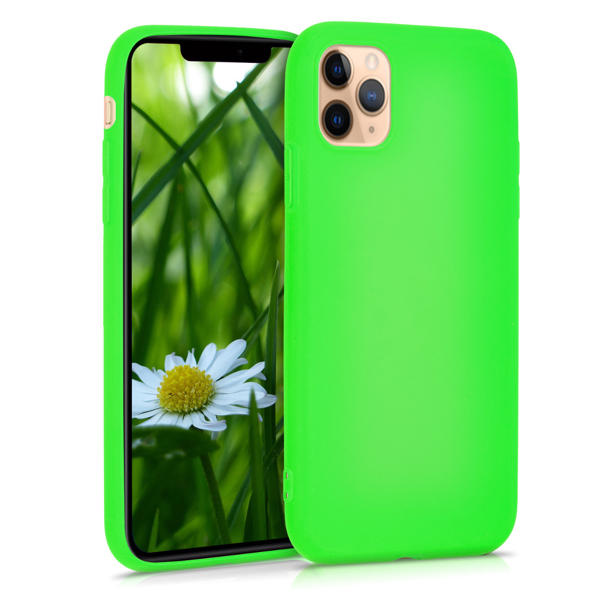 Kvalitní silikonové TPU pouzdro pro Apple iPhone 11 Pro - Neonově zelená