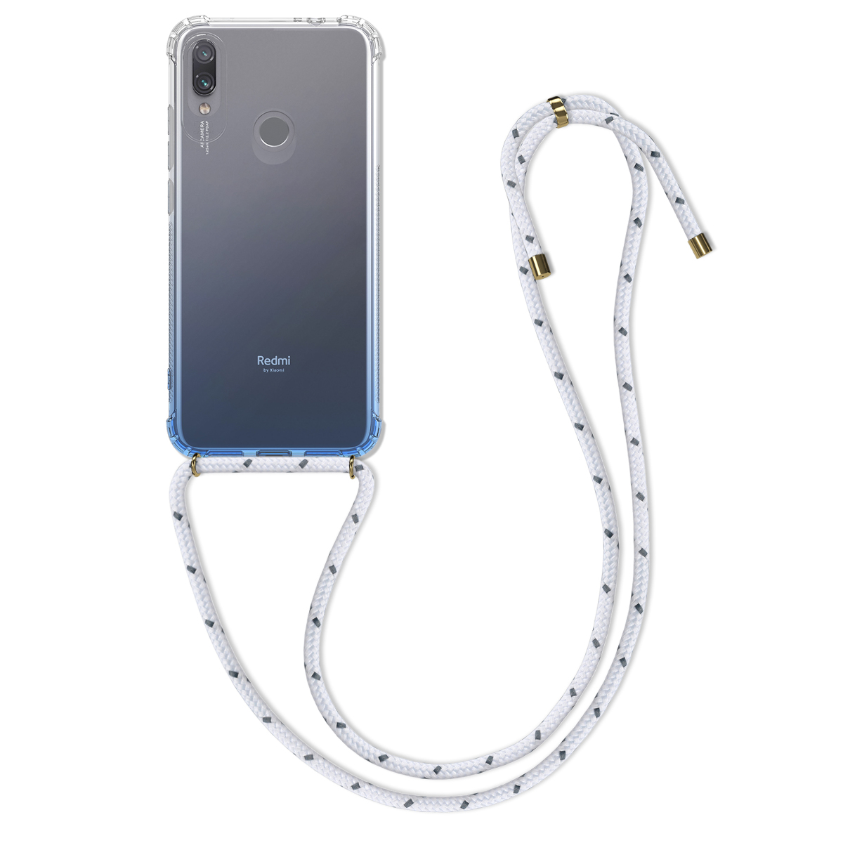 Pouzdro pro Xiaomi Redmi Note 7 / Note 7 Pro - Dvoubarevná světle modrá / průhledná