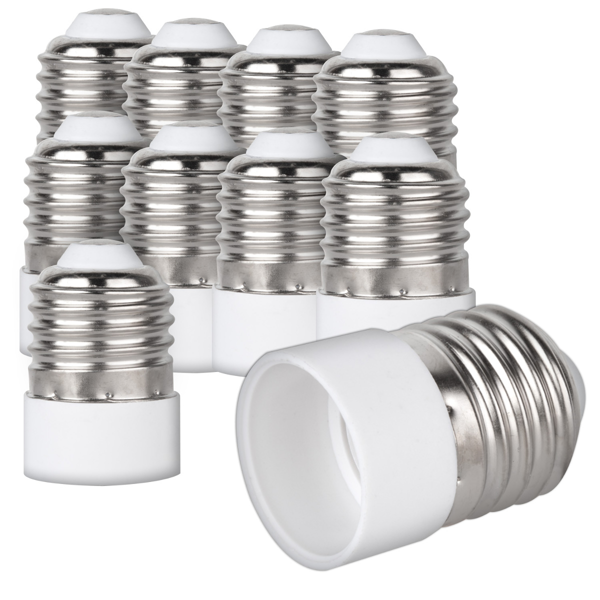 Energiespar Lampen Halogen- kwmobile 4x Lampensockel Adapter Konverter E27 Fassung auf E14 Lampensockel f/ür LED-