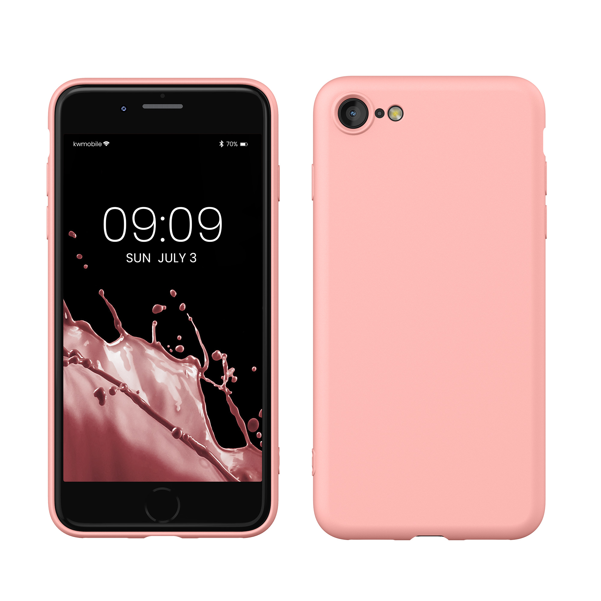 Kvalitní silikonové TPU pouzdro pro Apple iPhone 7 / 8 / SE  - Light Pink Matte