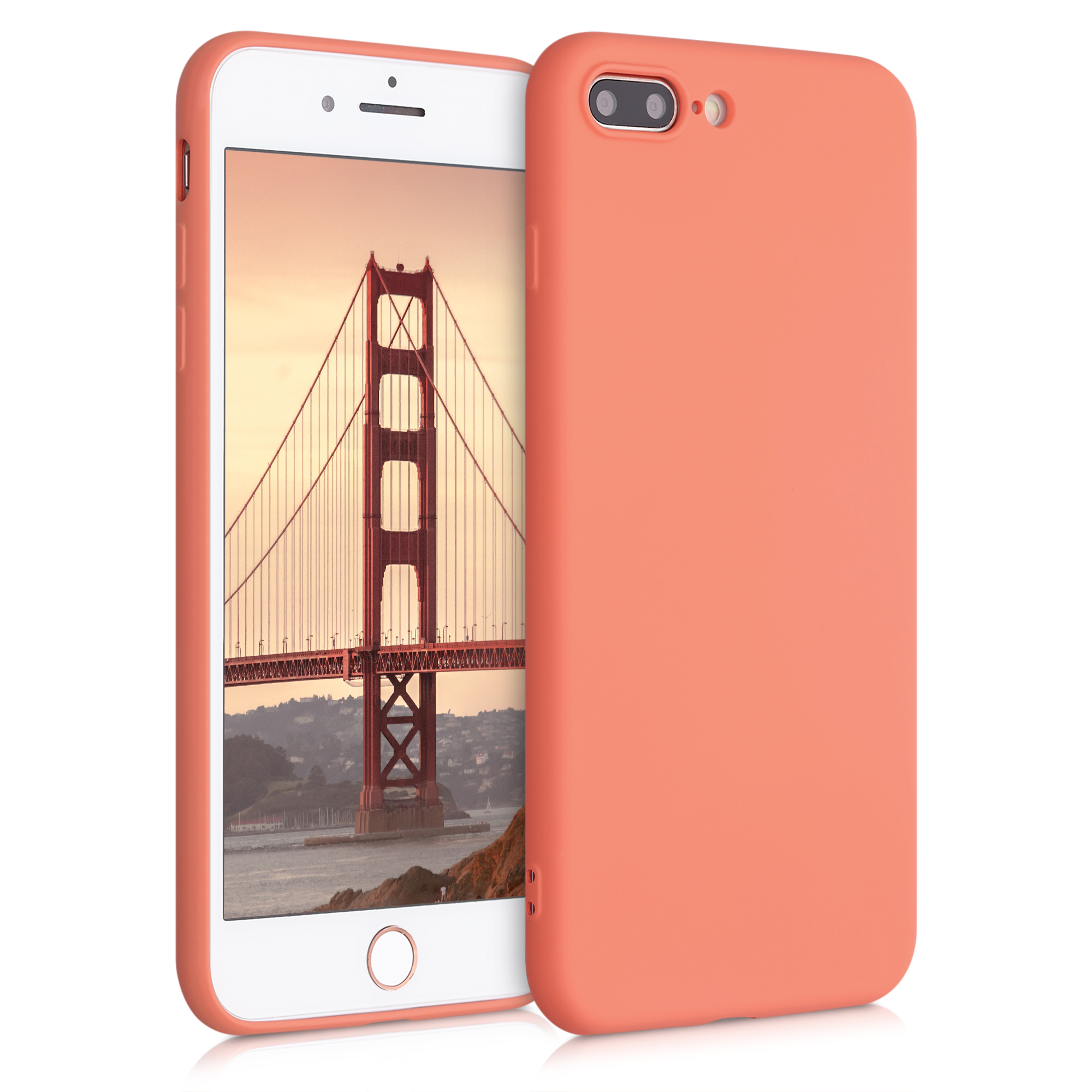 Kvalitní silikonové TPU pouzdro pro Apple iPhone 7 Plus / 8  - Sunrise Orange