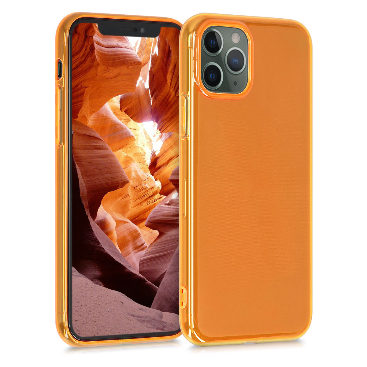 Kvalitní silikonové TPU pouzdro pro Apple iPhone 11 Pro - Neon Orange