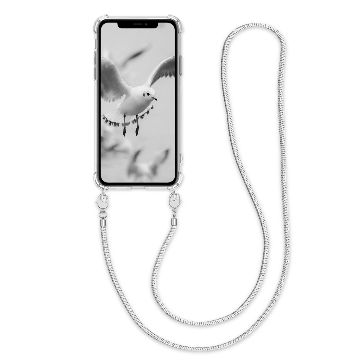 Kvalitní silikonové TPU pouzdro pro Apple iPhone 11 - Transparent | Silver
