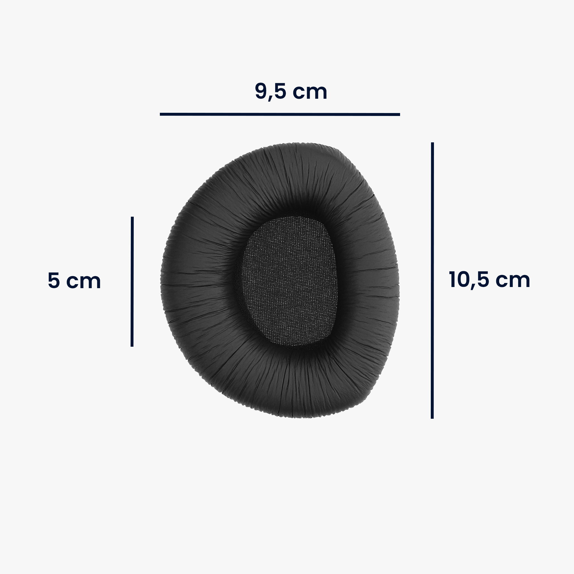 kwmobile 2X Earpads for Sennheiser PX360 MM450-X Black MM550-X PU Leather Replacement Ear Pads for Over-Ear Headphones