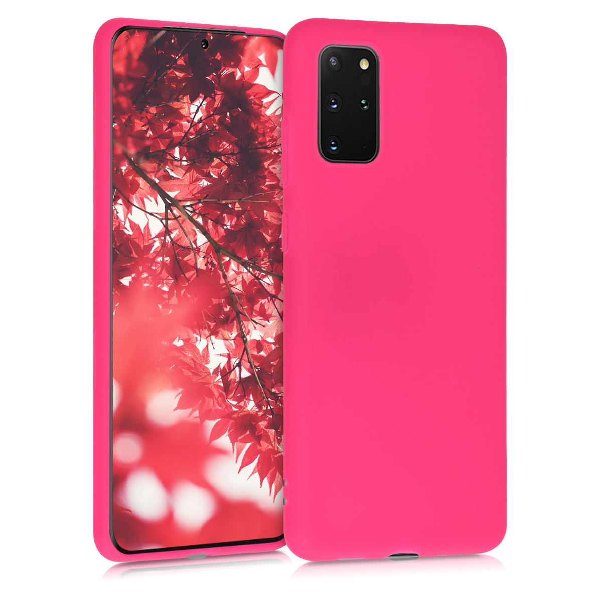 Svítivě růžové silikonové pouzdro / obal pro Samsung S20 Plus