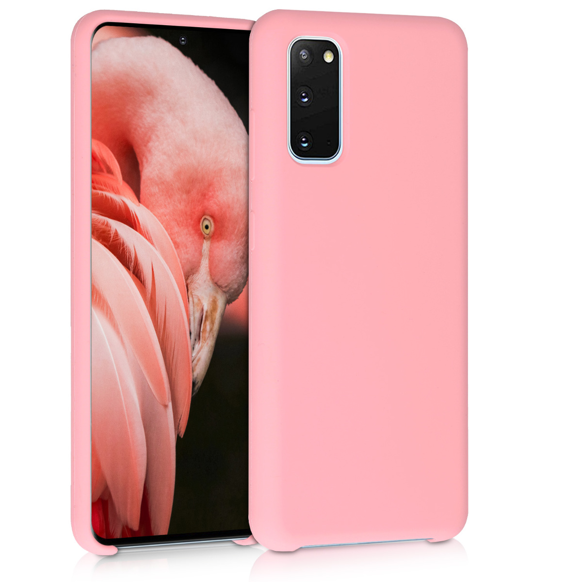 Světle růžové silikonové pouzdro / obal pro Samsung S20