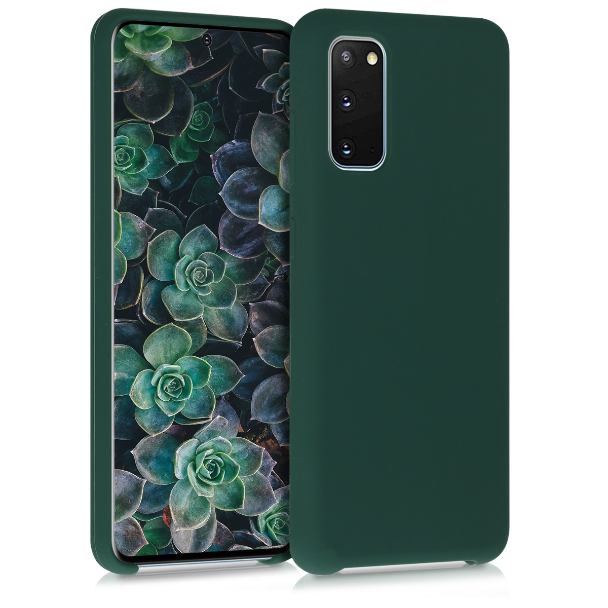 Mechově zelené silikonové pouzdro / obal pro Samsung S20