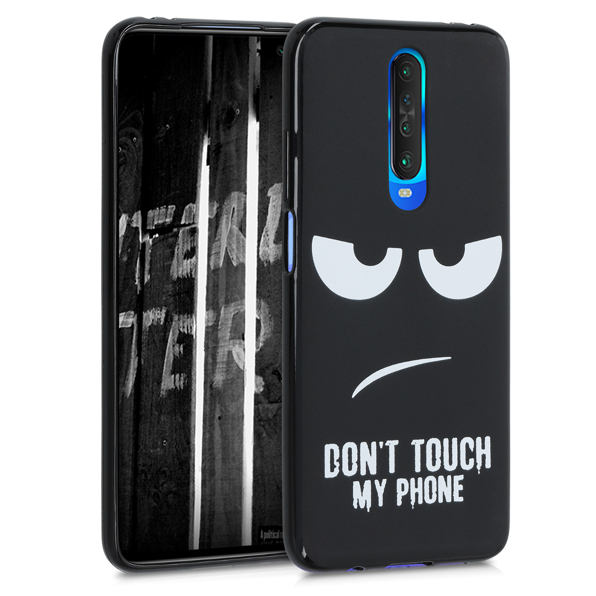 Kvalitní silikonové TPU pouzdro | obal pro Xiaomi Redmi K30 - Nedotýkejte My Phone bílý / černý