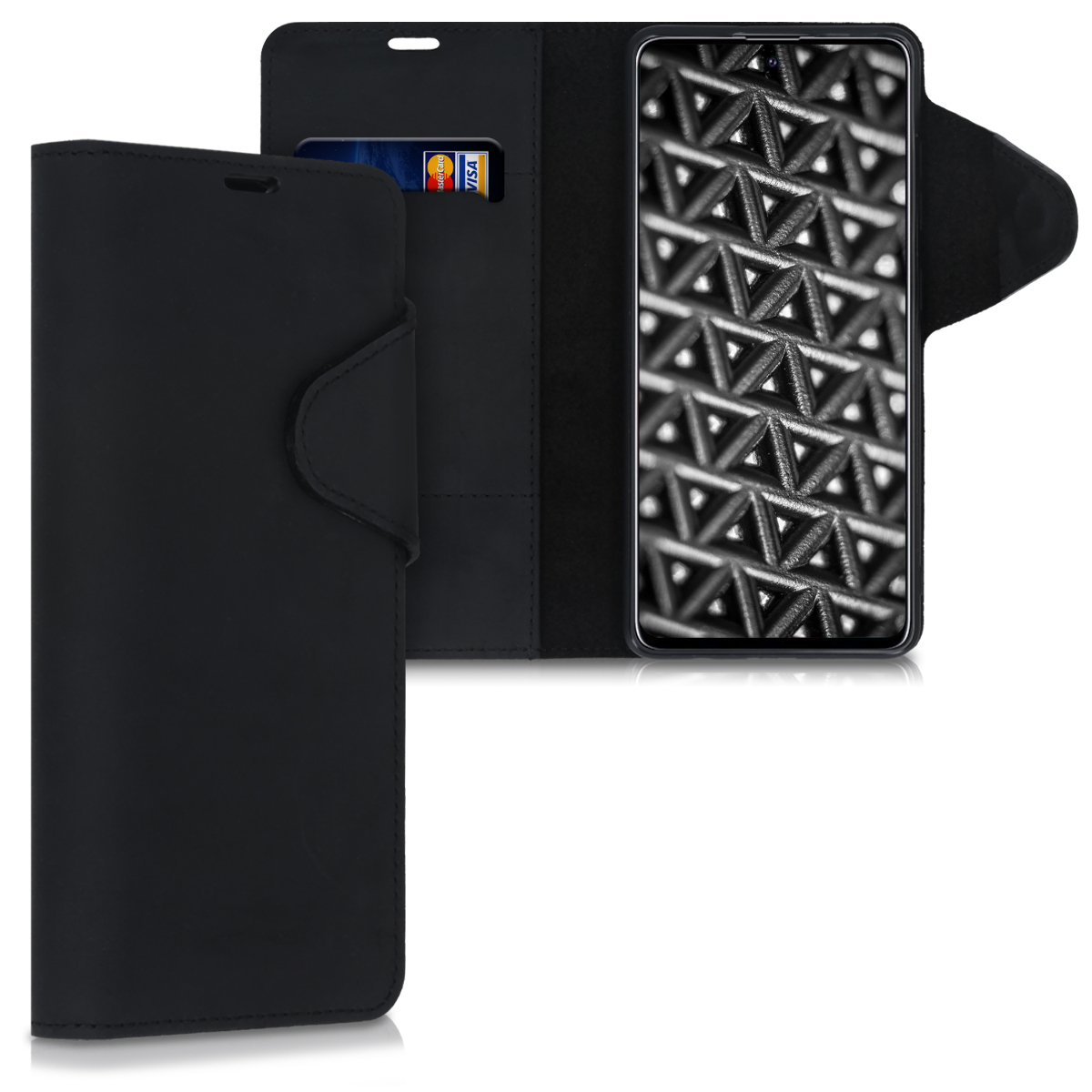 Kožené pouzdro pro Samsung A51 - černé