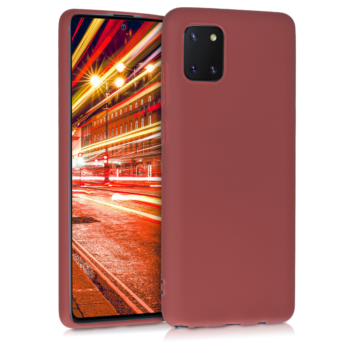 Kvalitní silikonové TPU pouzdro pro Samsung Note 10 Lite - Maroon červené