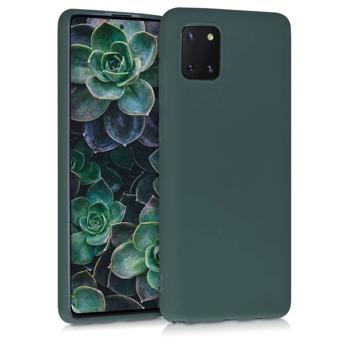 Kvalitní silikonové TPU pouzdro pro Samsung Note 10 Lite - Moss zelené