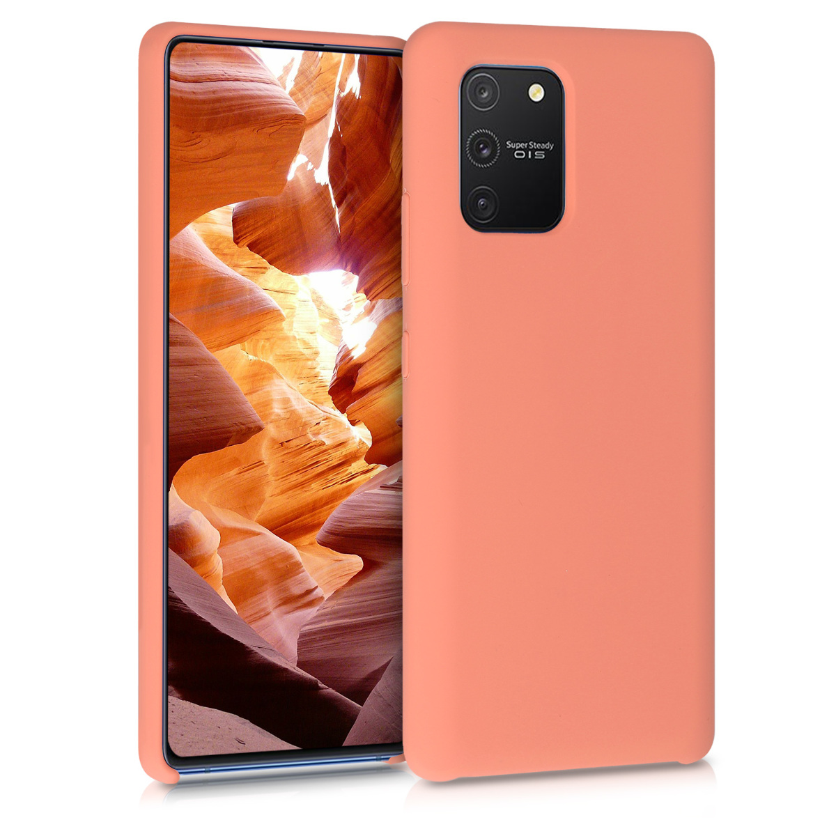 Kvalitní silikonové TPU pouzdro pro Samsung S10 Lite - korálově oranžové matné