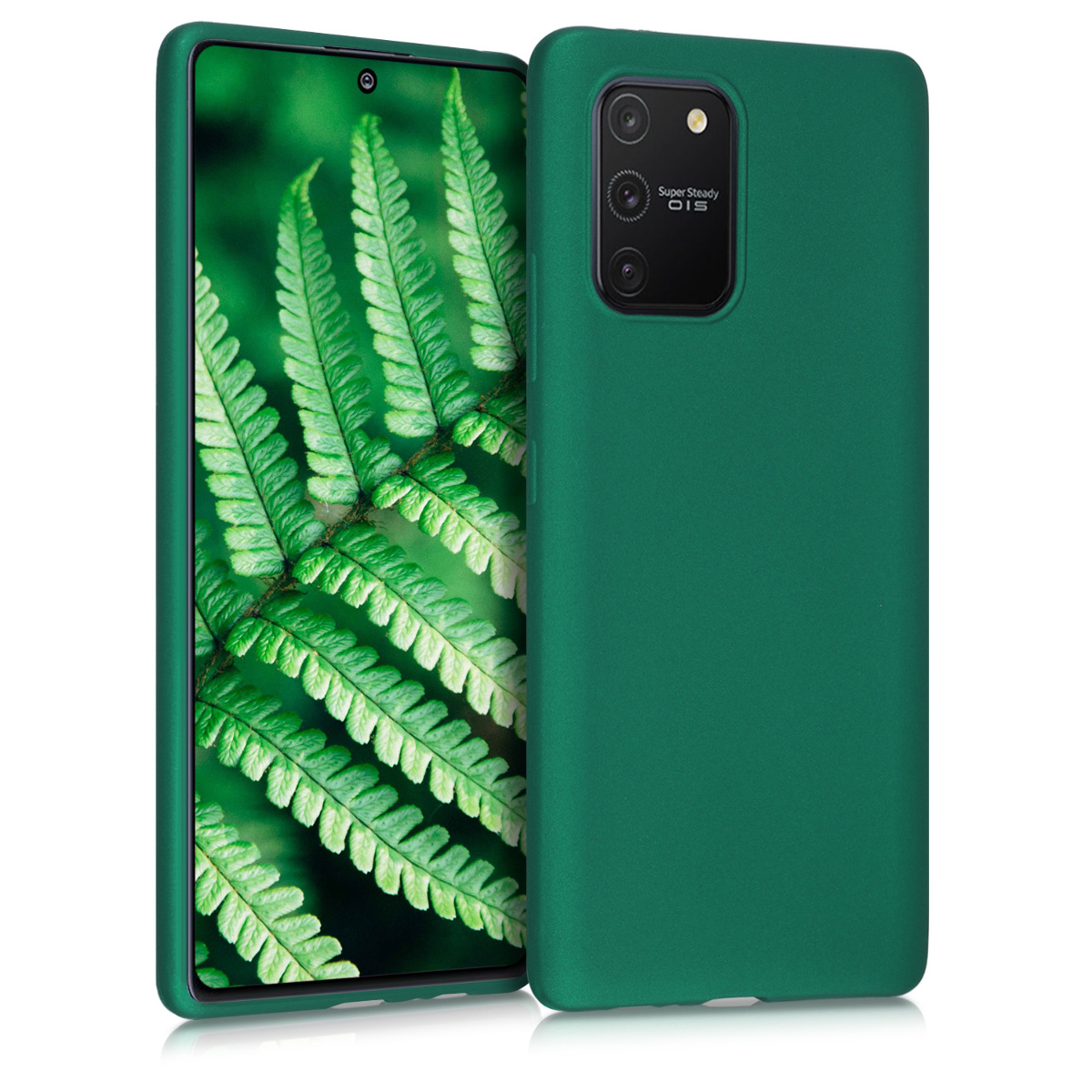 Kvalitní silikonové TPU pouzdro pro Samsung S10 Lite - Tmavé Metallic Green