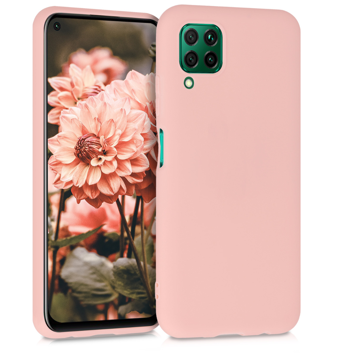 Matné růžové silikonové pouzdro / obal pro Huawei P40 Lite