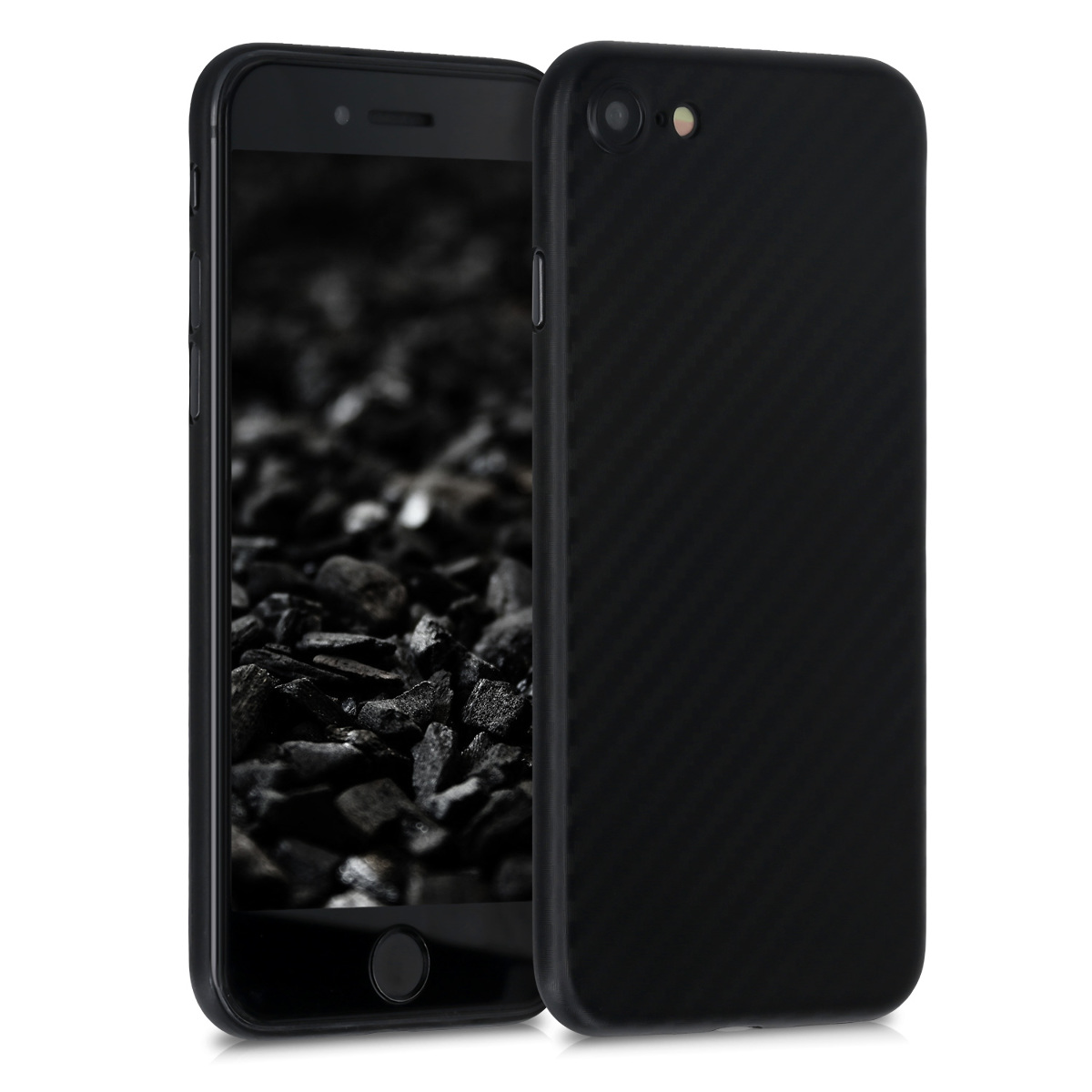 Kvalitní plastové pouzdro pro Apple iPhone 7 / 8 / SE  - Carbon Black Matte