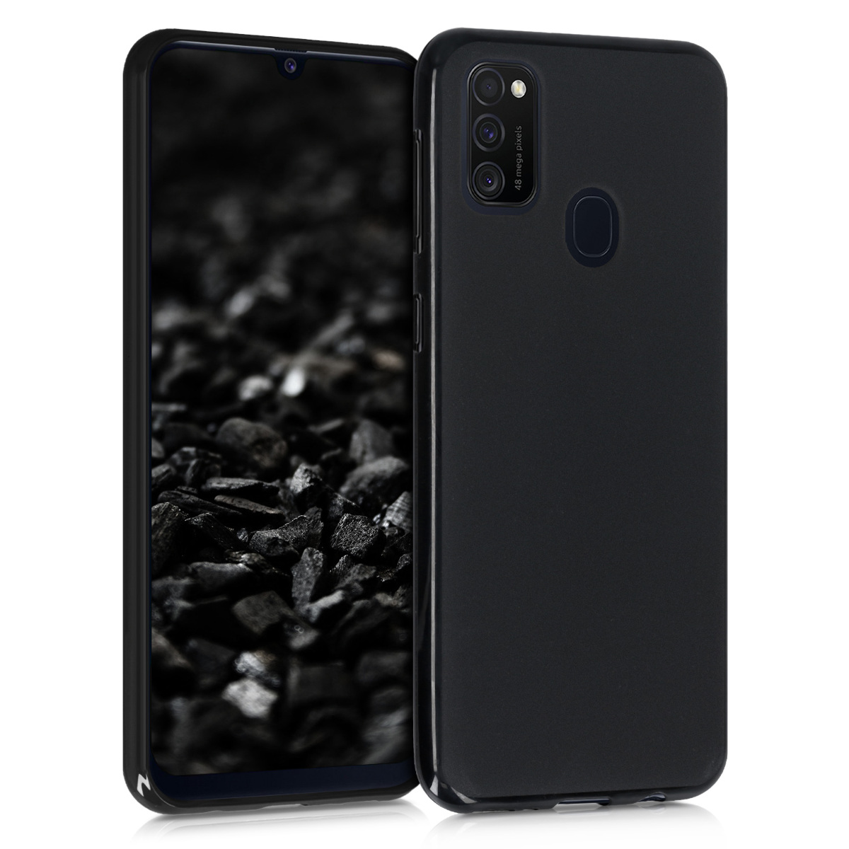 Kvalitní silikonové TPU pouzdro pro Samsung M21 - černé matné