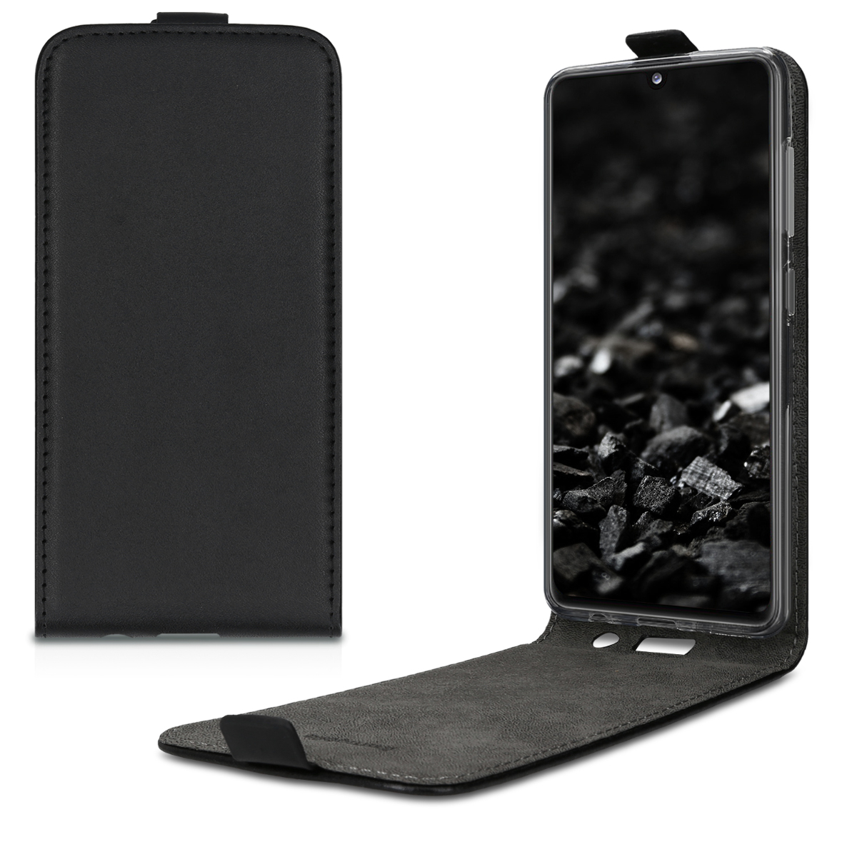 Kožené pouzdro pro Samsung A41 - černé