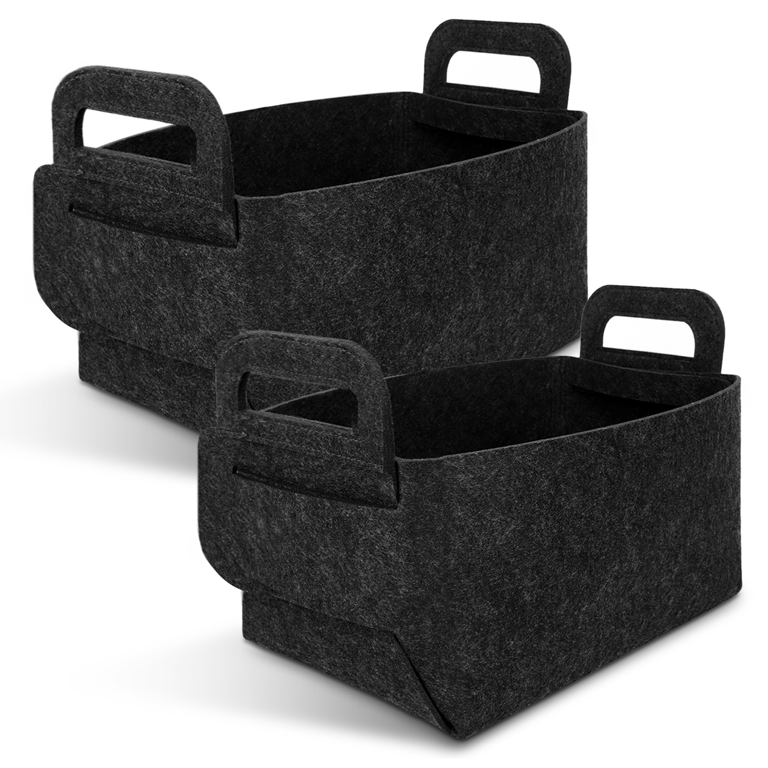 Filzkorb Aufbewahrung Korb aus Filz 2er Set Aufbewahrungskorb Filzbox