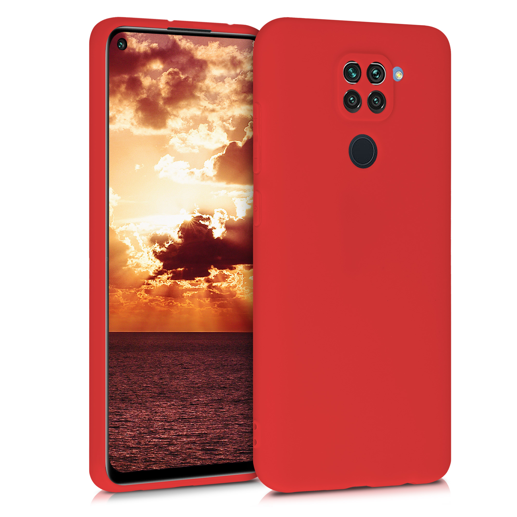 Kvalitní silikonové TPU pouzdro | obal pro Xiaomi Redmi Note 9 - červený matný