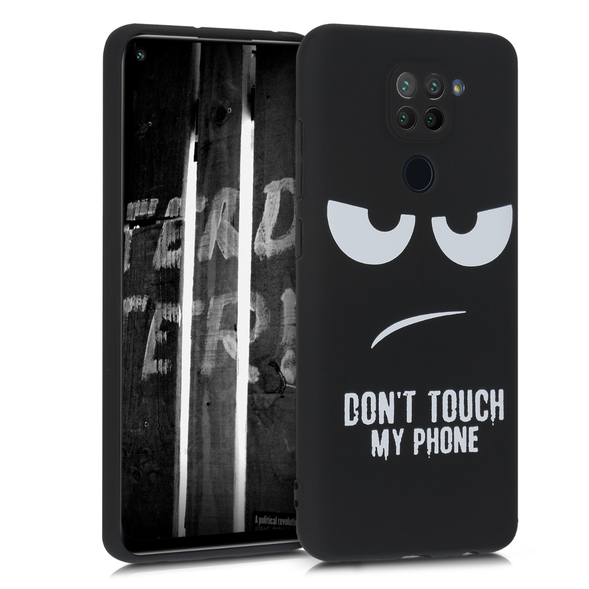Kvalitní silikonové TPU pouzdro | obal pro Xiaomi Redmi Note 9 - Nedotýkejte My Phone bílý / černý