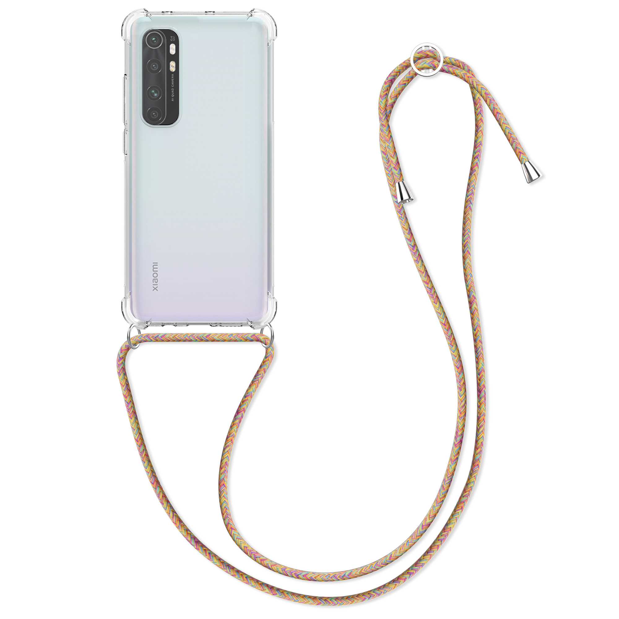 Crossbody pouzdro pro Xiaomi Mi Note 10 Lite - Vícebarevná / průhledná