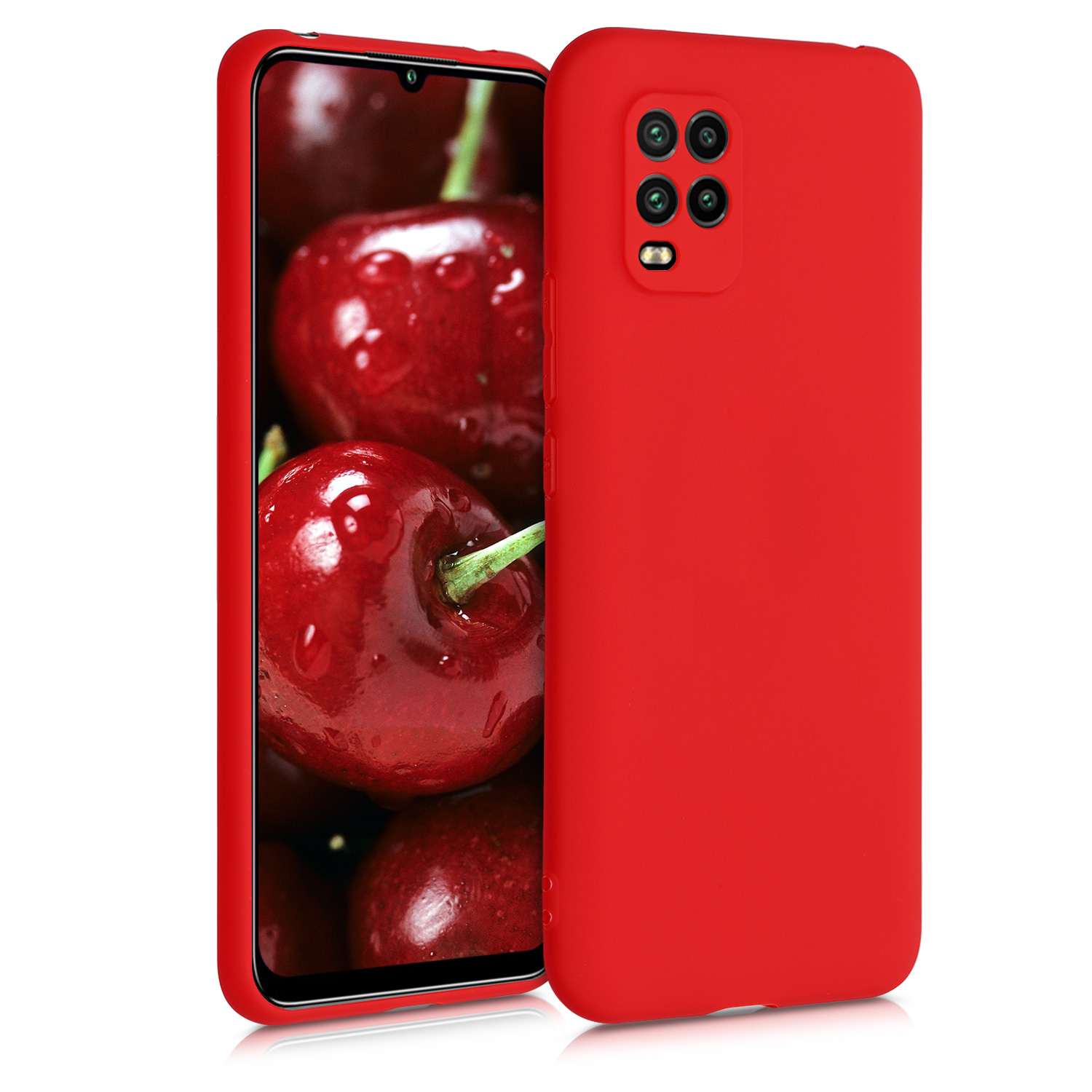 Třešňově červené matné silikonové pouzdro / obal pro Xiaomi Mi 10 Lite