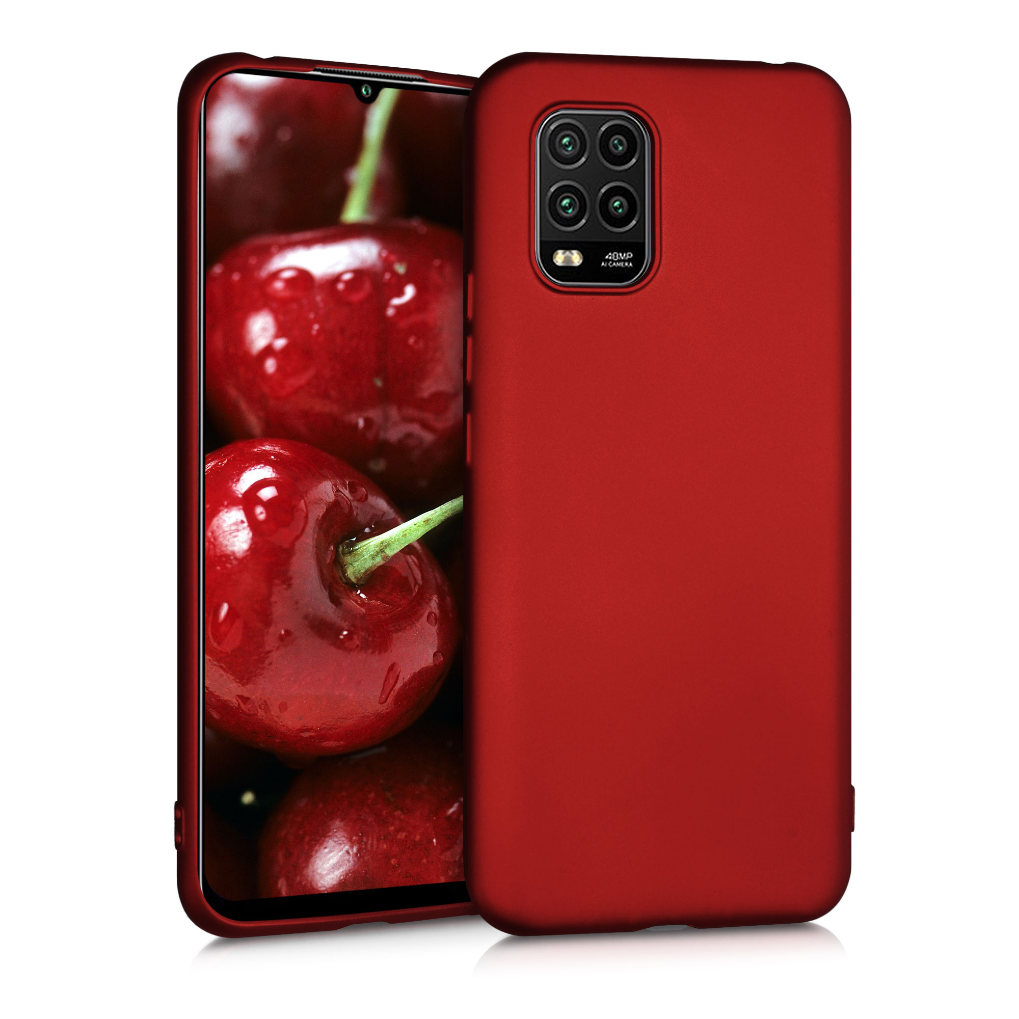 Metalické tmavě červené pouzdro / obal pro Xiaomi Mi 10 Lite