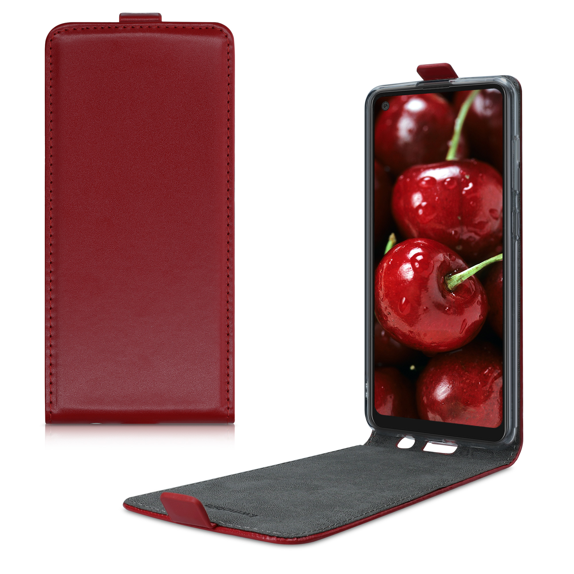 Kožené pouzdro pro Samsung A21s - Červené