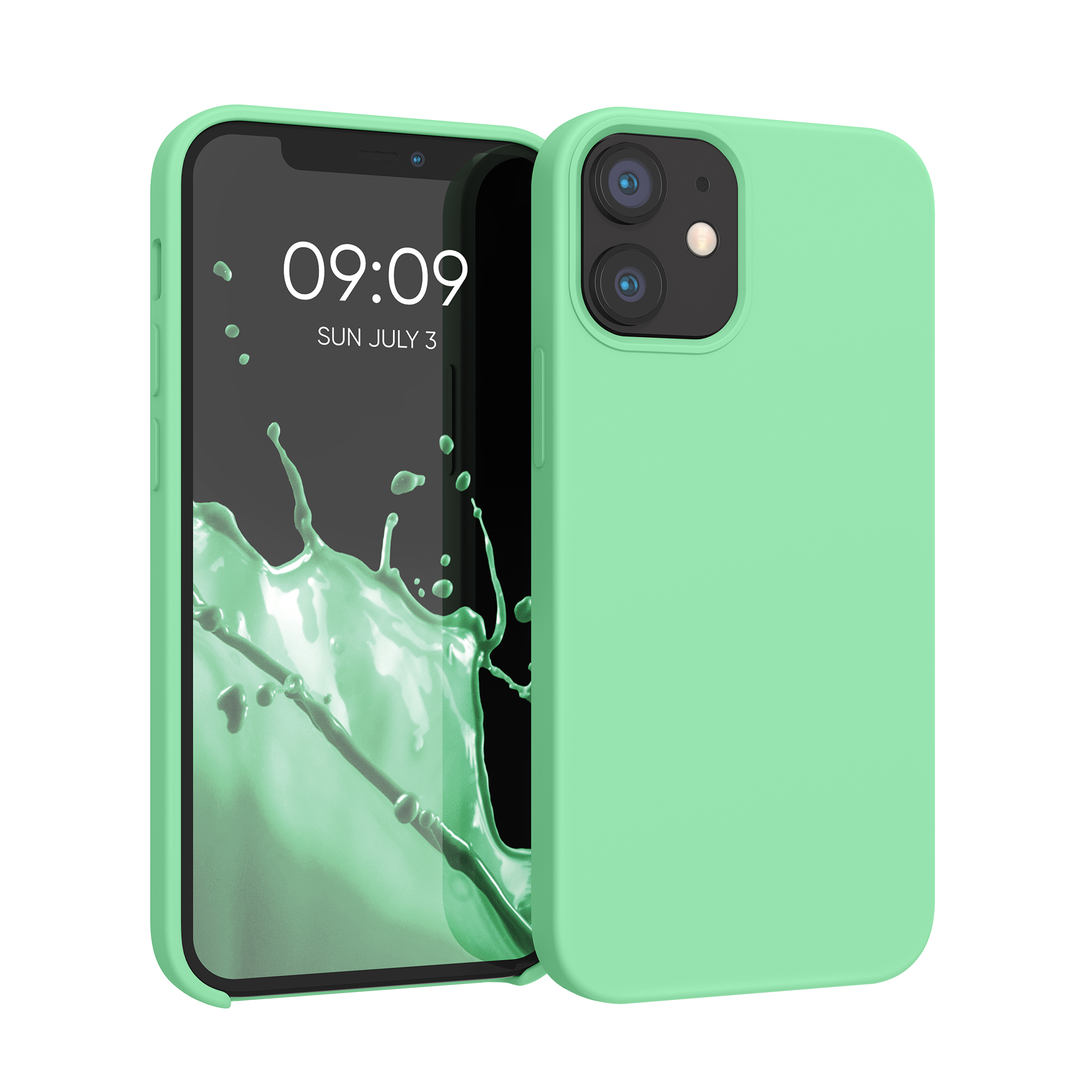 Kvalitní silikonové TPU pouzdro pro Apple iPhone 12 mini - Peppermint Green