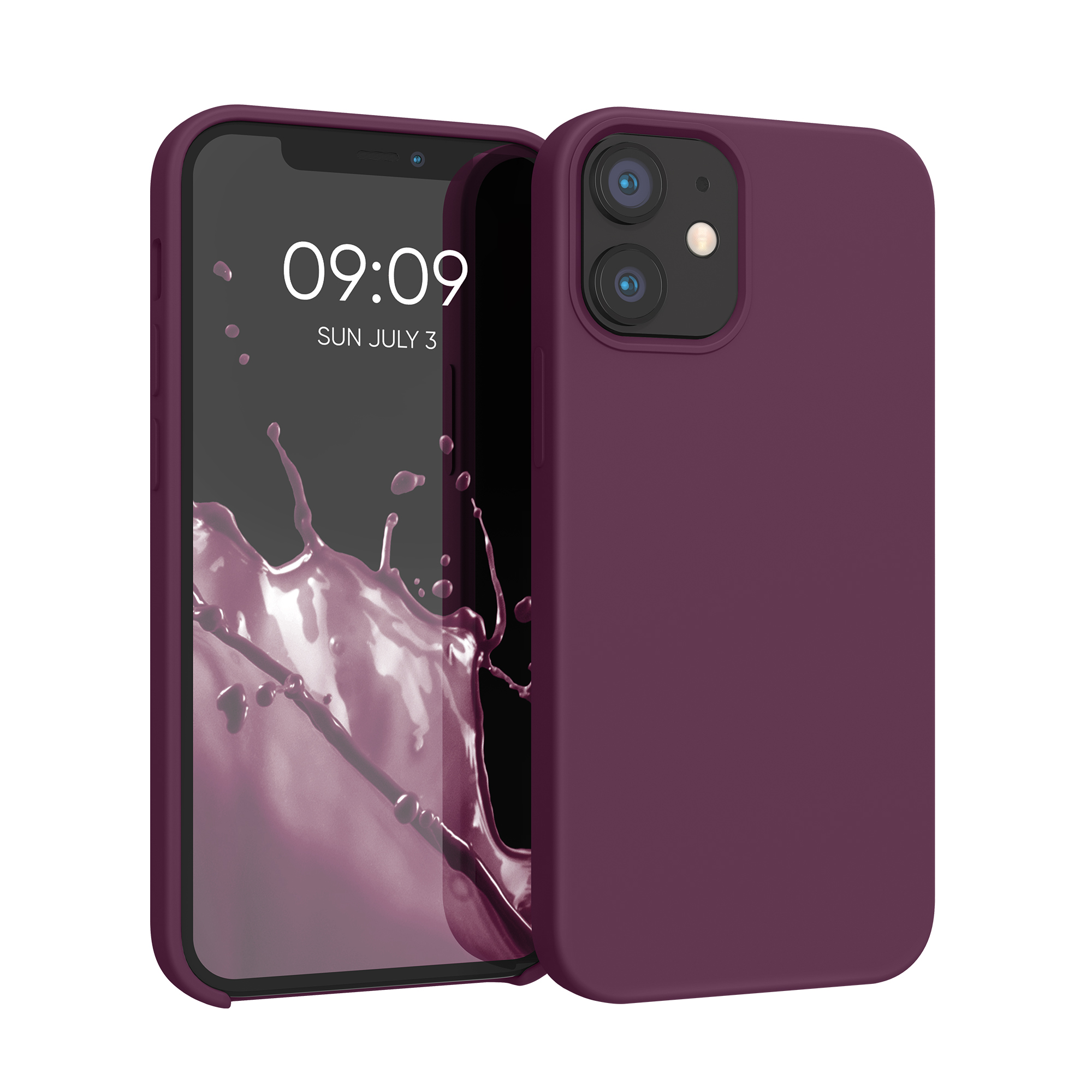 Kvalitní silikonové TPU pouzdro pro Apple iPhone 12 mini - Bordeaux Violet
