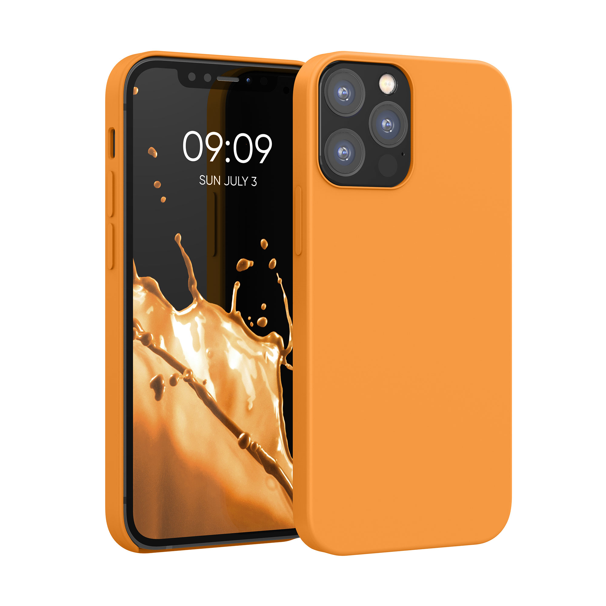 Kvalitní silikonové TPU pouzdro pro Apple iPhone 12 / 12 Pro - Cosmic Orange