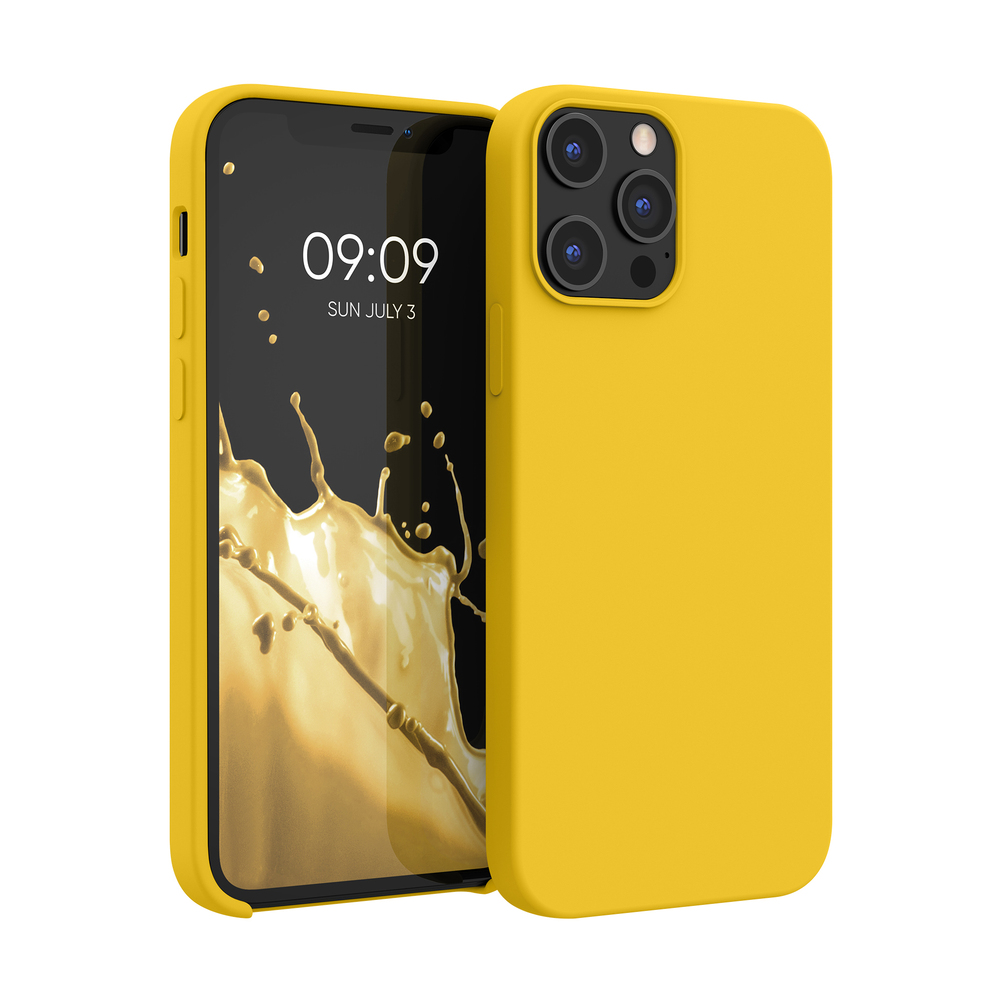 Kvalitní silikonové TPU pouzdro pro Apple iPhone 12 Pro Max - Honey Yellow