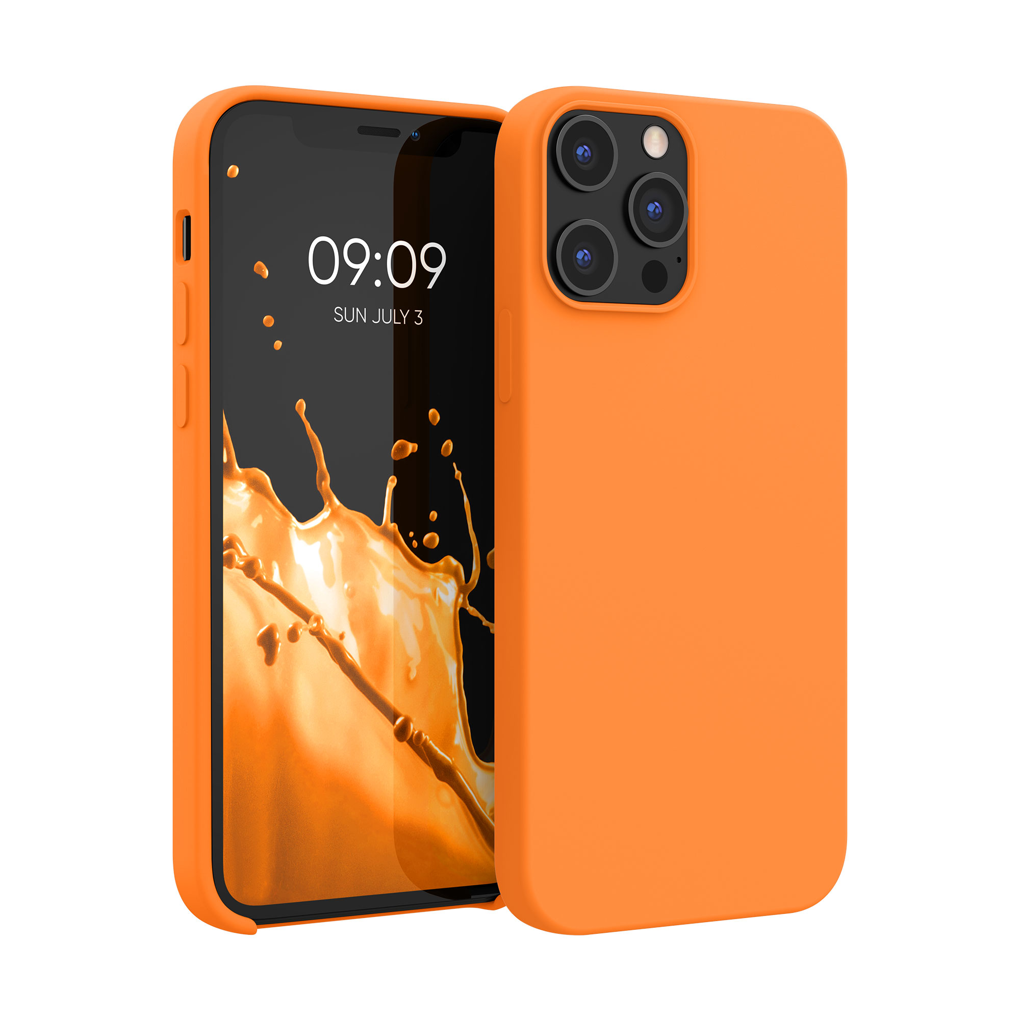 Kvalitní silikonové TPU pouzdro pro Apple iPhone 12 Pro Max - Cosmic Orange