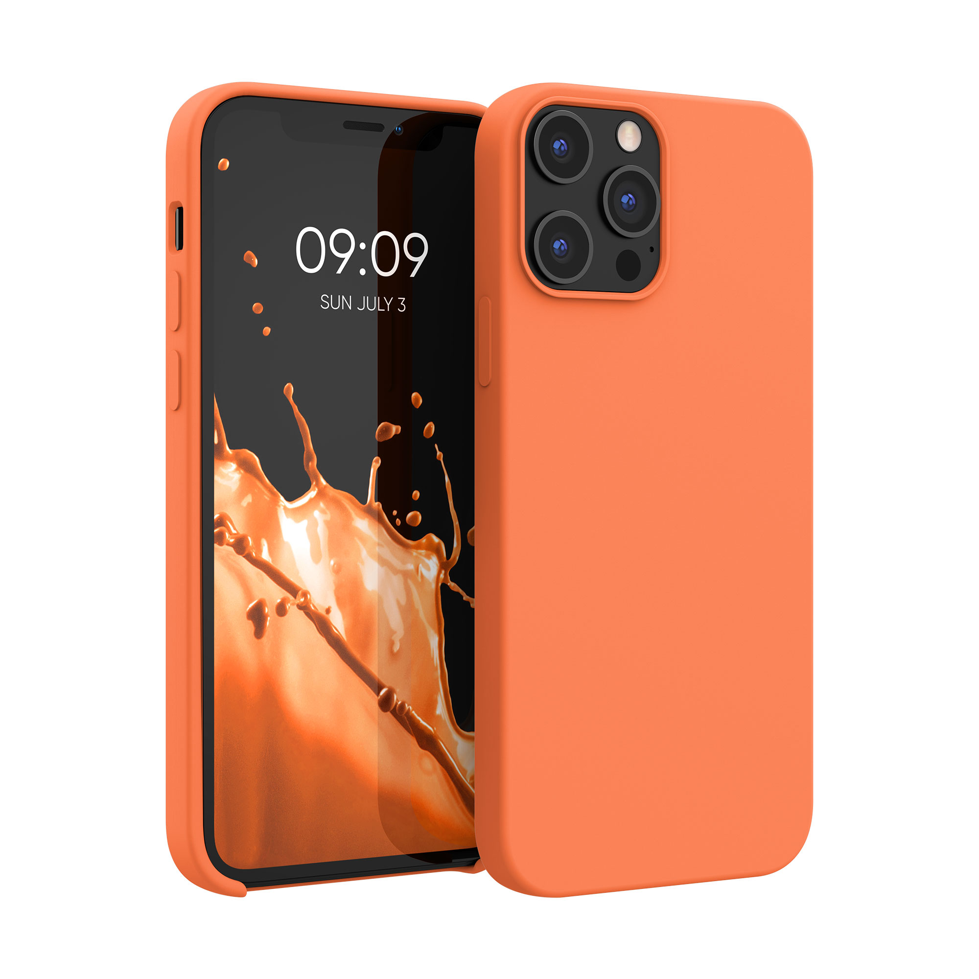 Kvalitní silikonové TPU pouzdro pro Apple iPhone 12 Pro Max - Sunrise Orange