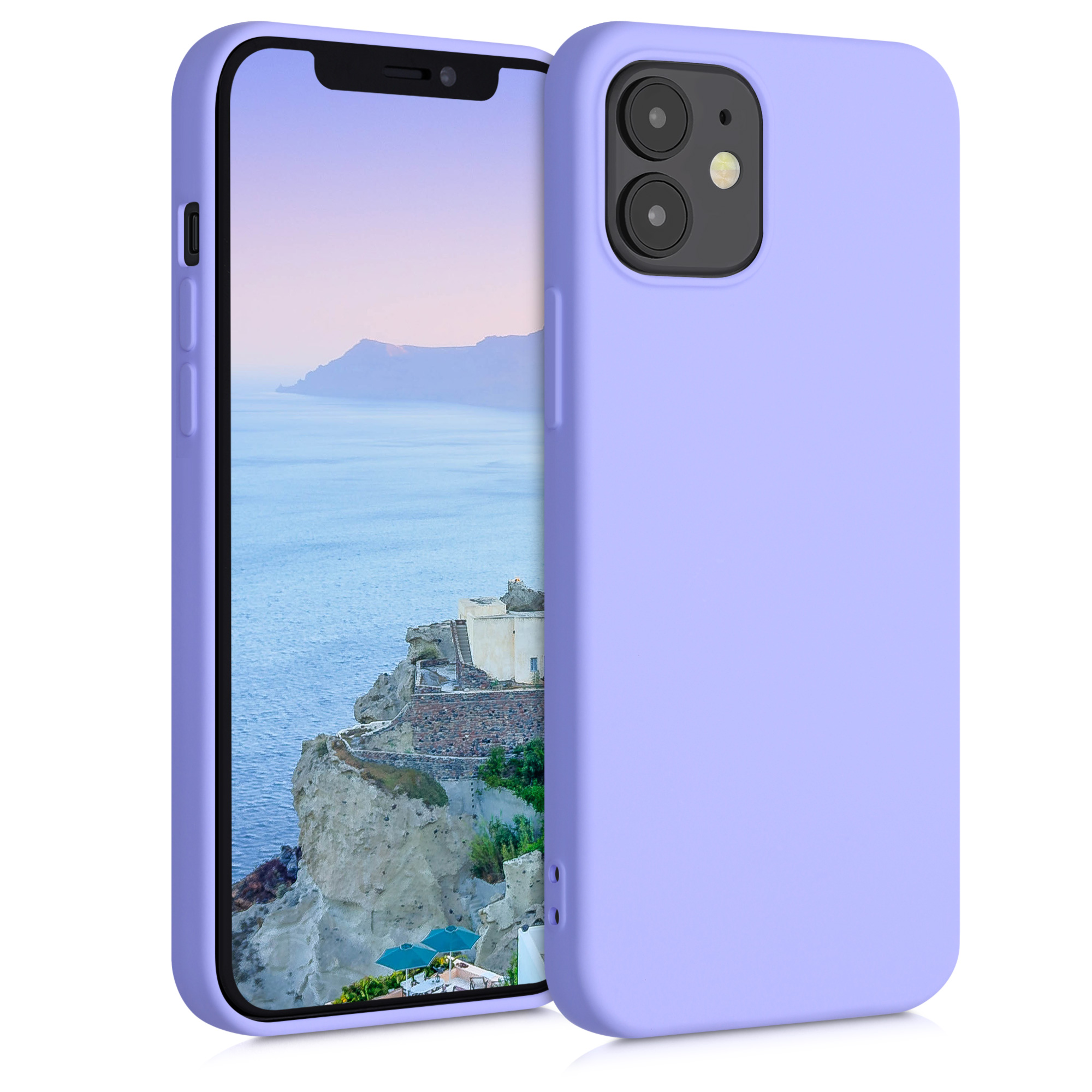Kvalitní silikonové TPU pouzdro pro Apple iPhone 12 mini - Light Lavender