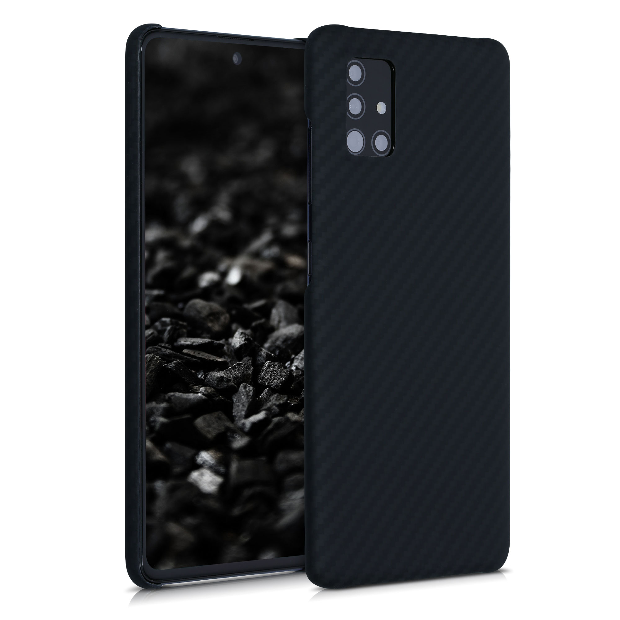 Aramidpouzdro pro Samsung A51 - černé matné