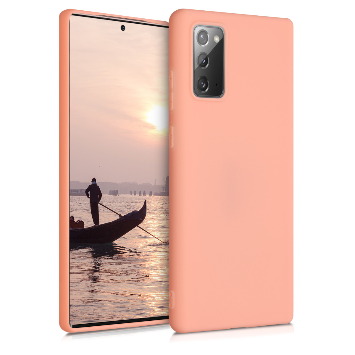 Kvalitní silikonové TPU pouzdro pro Samsung Note 20 - korálově oranžové matné