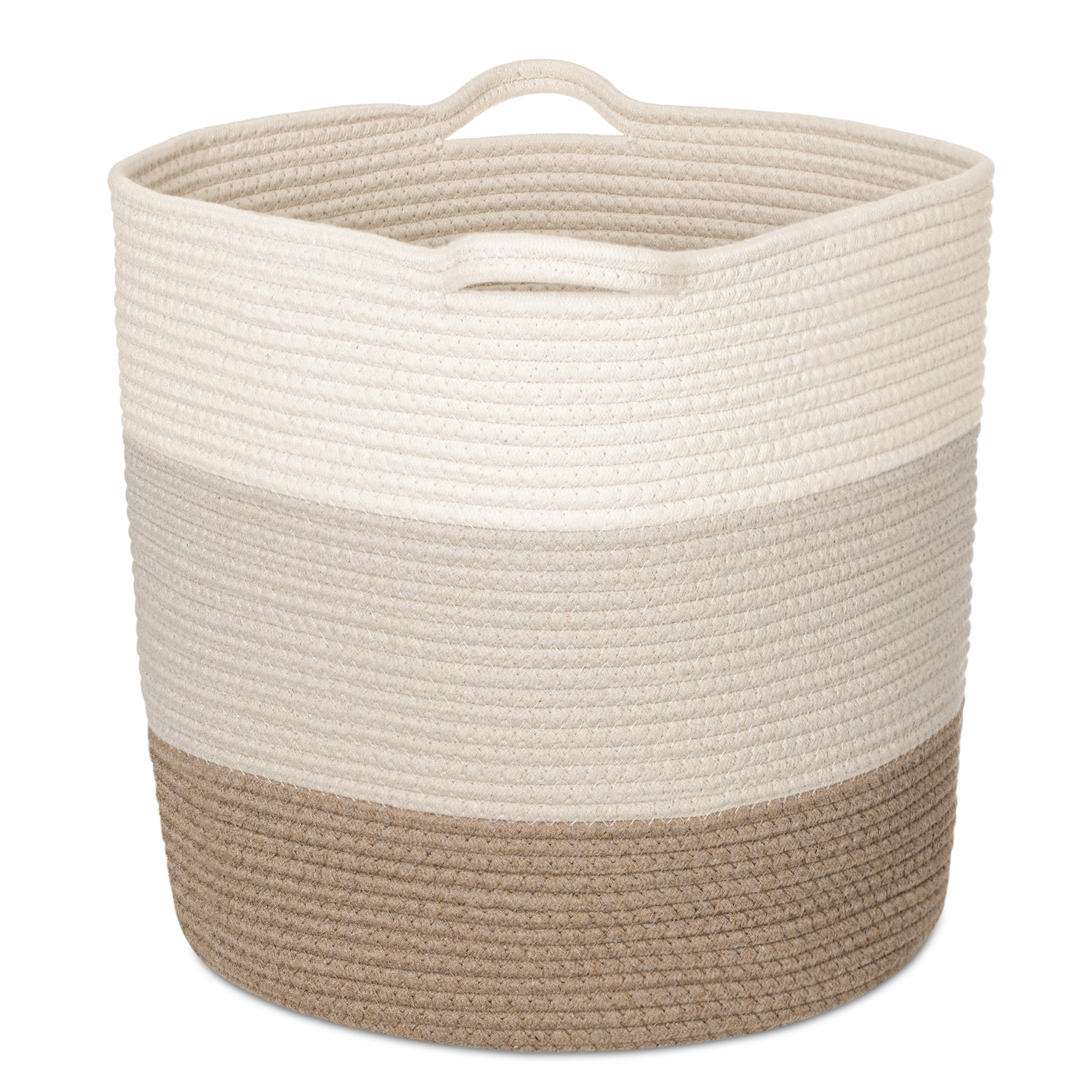 Flechtkorb zur Aufbewahrung aus Baumwolle Wäschekorb geflochten Seil