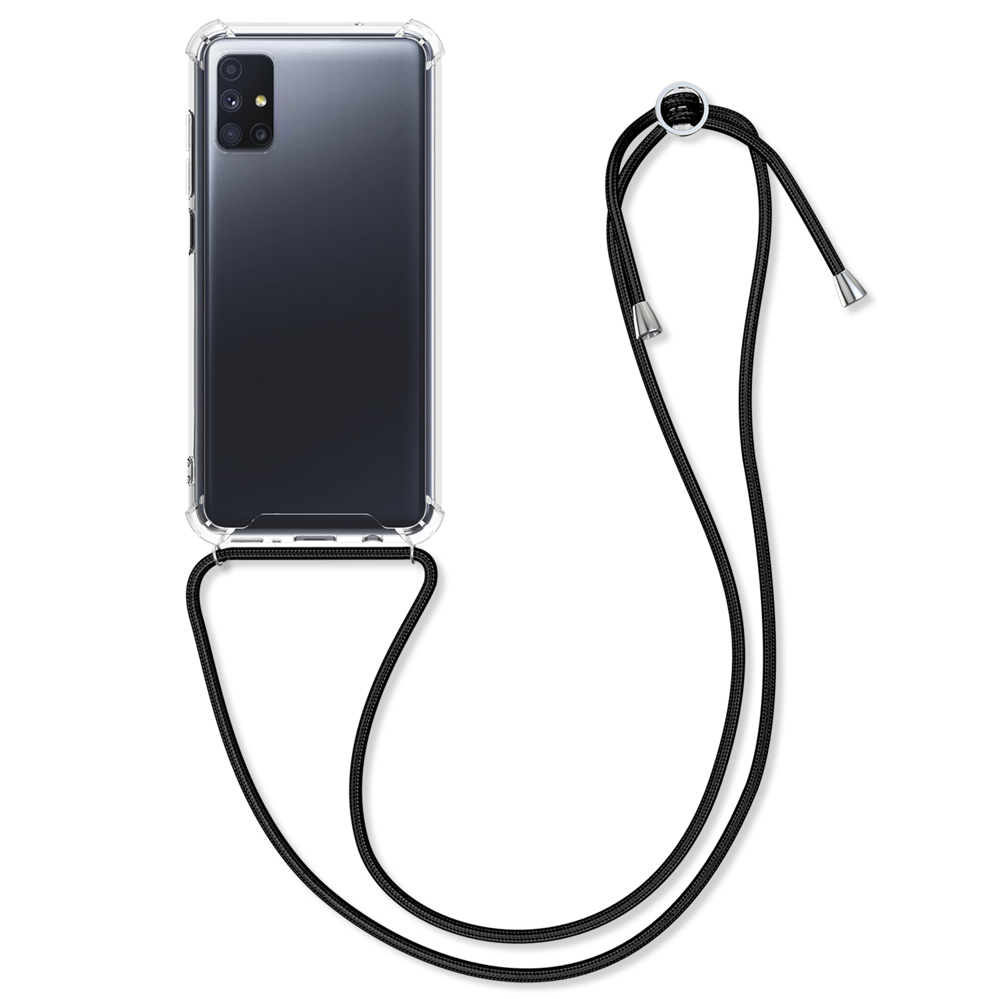 Kvalitní silikonové TPU pouzdro pro Samsung M51 - černé / transparentní
