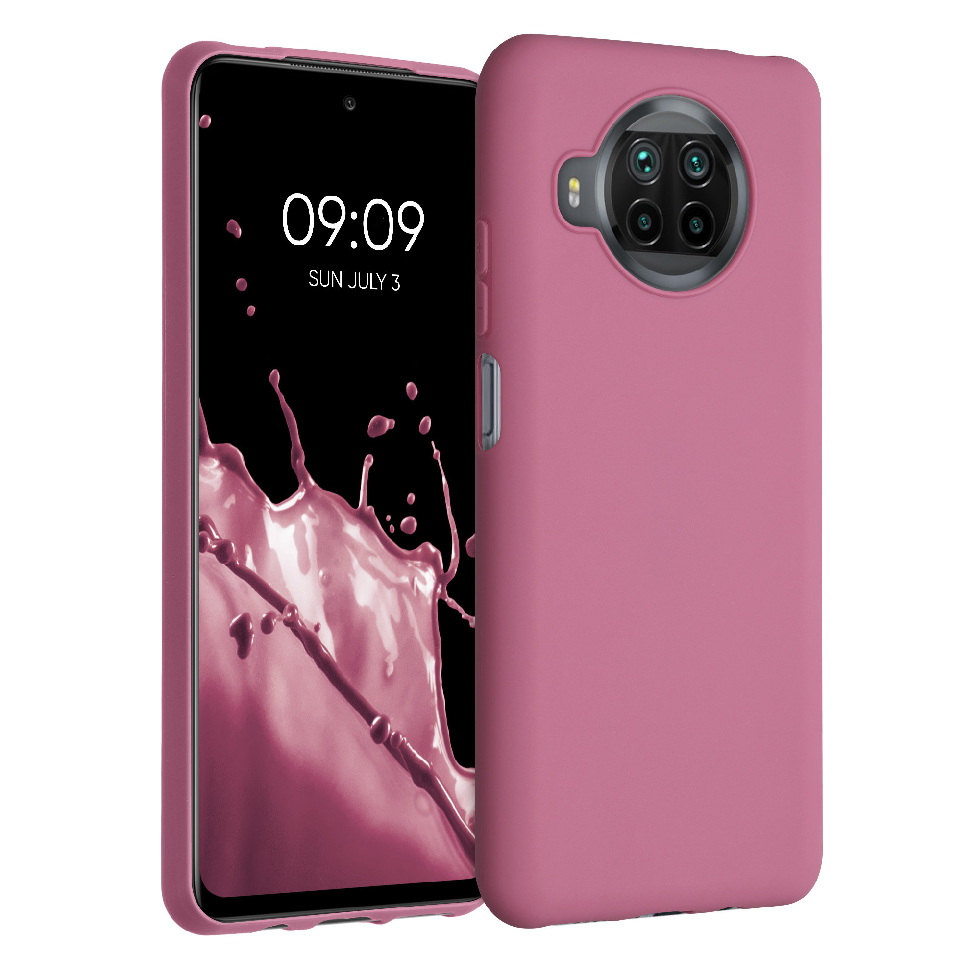 Tmavě růžové silikonové TPU pouzdro / obal pro Xiaomi Mi 10T Lite