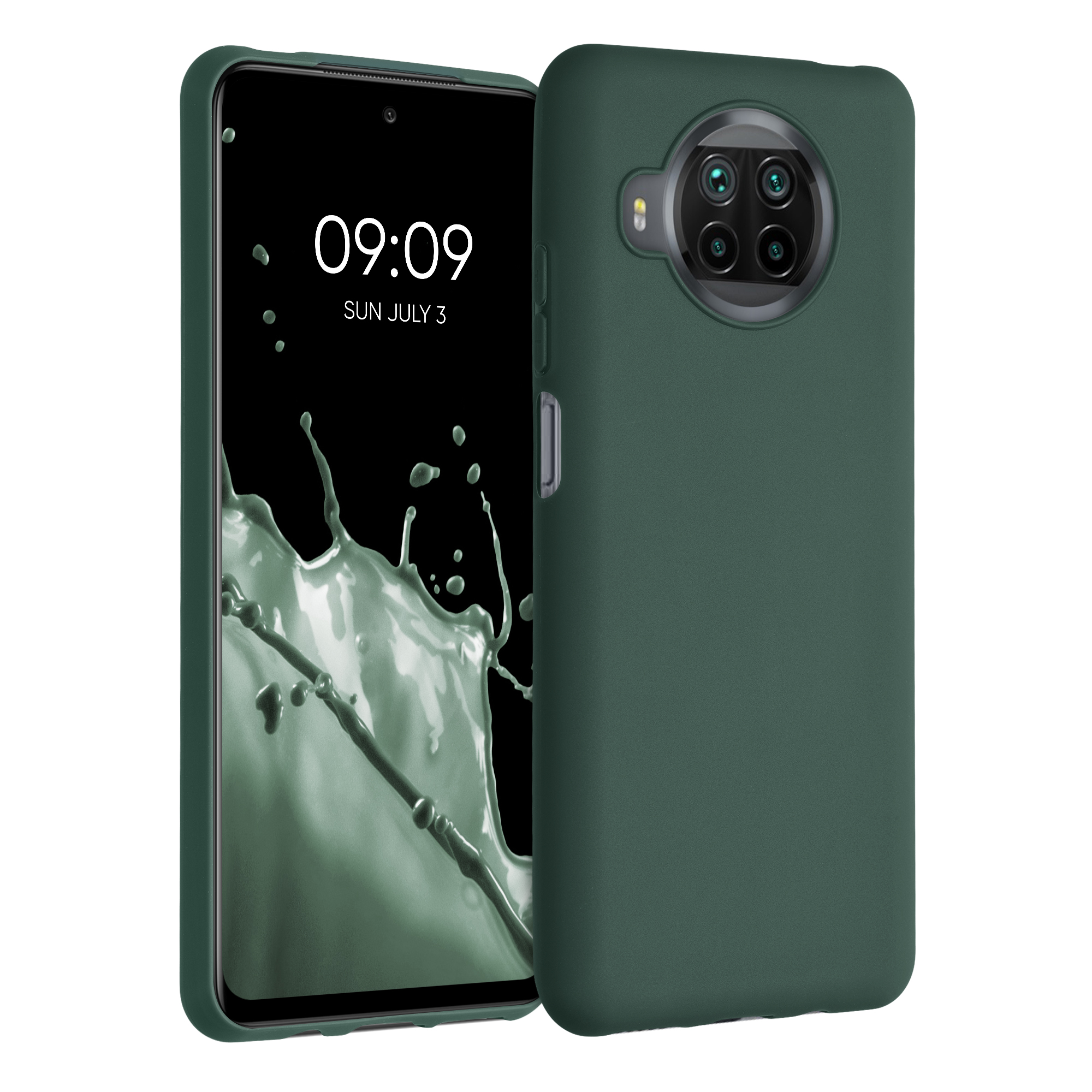 Tmavě zelené silikonové TPU pouzdro / obal pro Xiaomi Mi 10T Lite